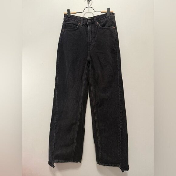 OAK + FORT OAK 23 REMIX ASYMMETRICAL HEM HIGH-RISE JEAN SIZE 26 - Picture 3 of 9
